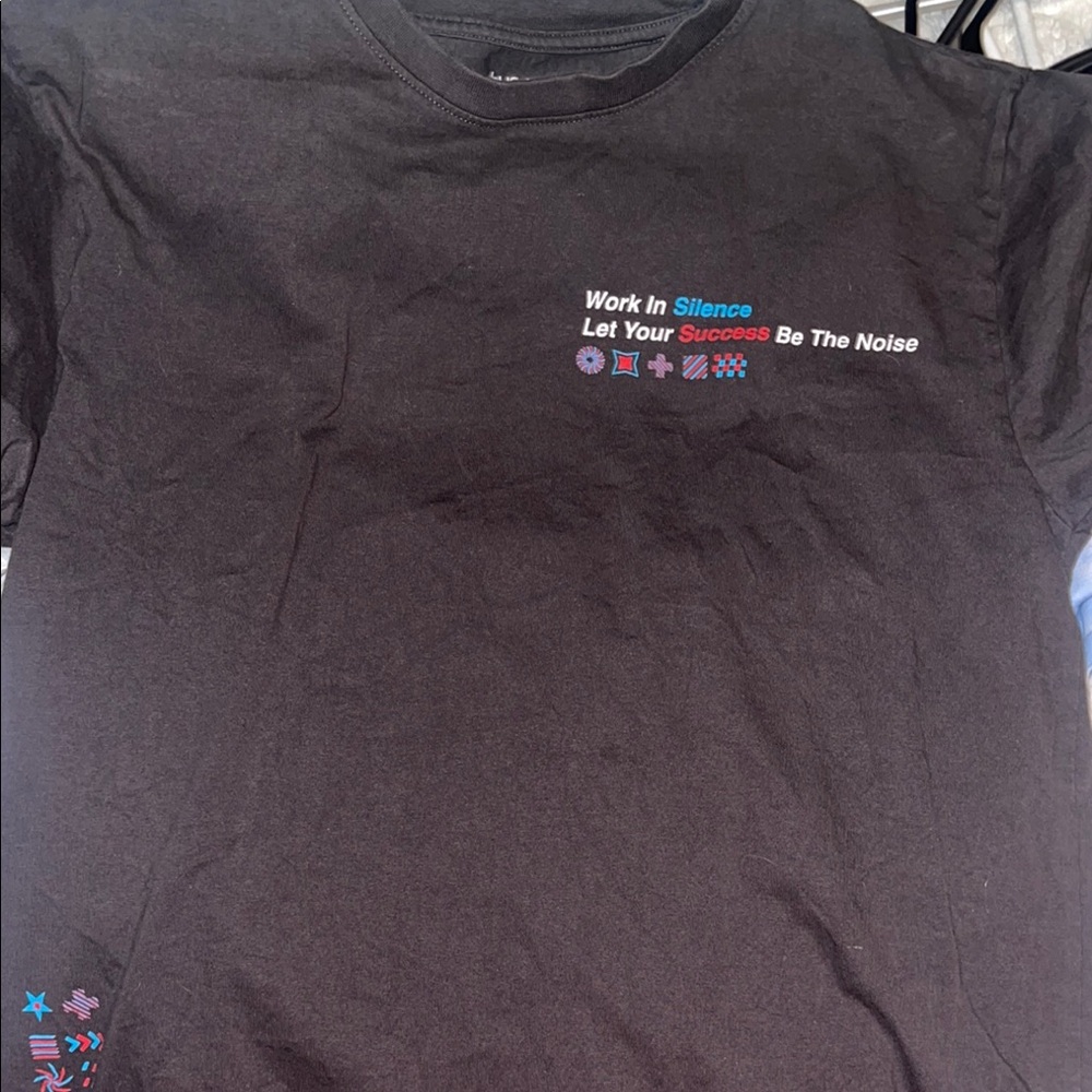 Black Short Sleeve Tee with Minimalist Design